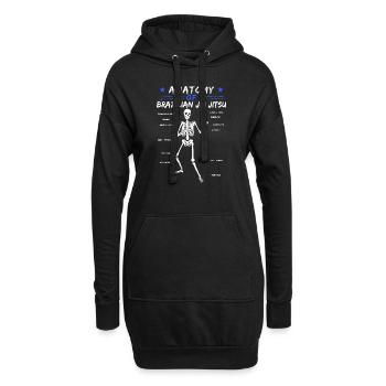 MMA Grappling gift Anatomy of BJJ Brazilian Jiu - Sweat-shirt à capuche long Femme - noir - Devant