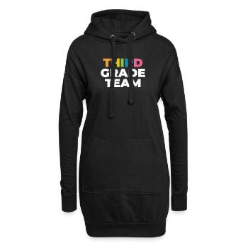 Team der dritten Klasse für Lehrer der 3. Klasse - Hoodie-Kleid - Schwarz - Vorne