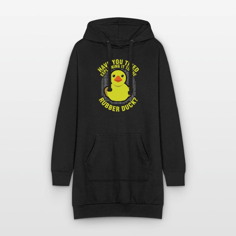 Funny Programming Rubber Duck for Debug Debugger Hoodie Dress
