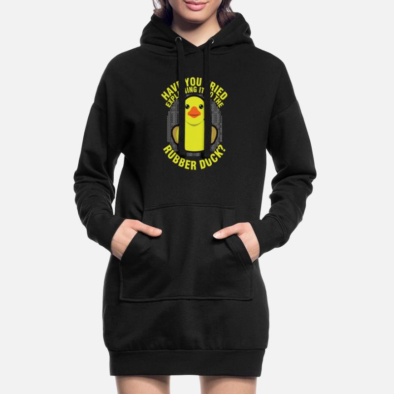 Funny Programming Rubber Duck for Debug Debugger Hoodie Dress