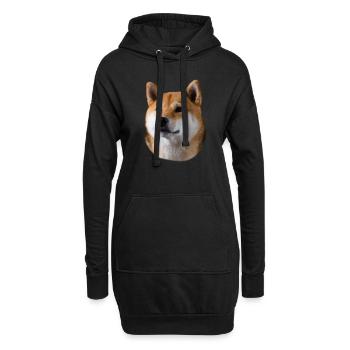 Visage de chien Shiba Inu pour tous les fans de chiens - Sweat-shirt à capuche long Femme - noir - Devant