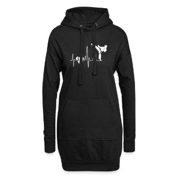 Karaté Karaté Heartbeat - Sweat-shirt à capuche long Femme - noir - Devant