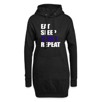 Cadeau de natation - Sweat-shirt à capuche long Femme - noir - Devant