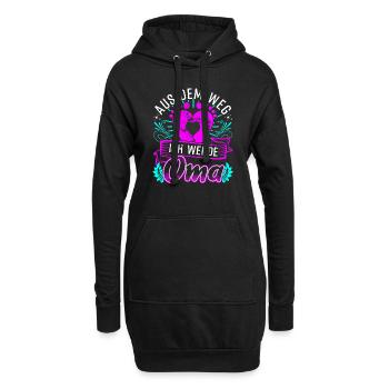 Aus dem Weg Ich werde Oma Bekanntgabe Überraschung - Hoodie-Kleid - Schwarz - Vorne
