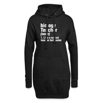 Cooles Biologie-Wissenschaftslehrer-Zitat-Spaß-Geschenk - Hoodie-Kleid - Schwarz - Vorne