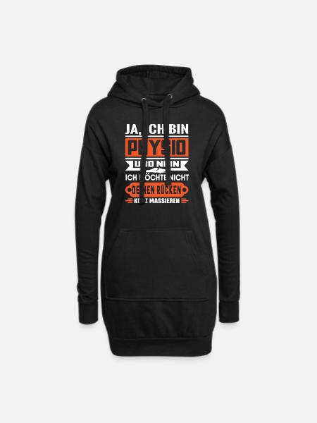 Physiotherapeut Physio Geschenk Physiotherapie - Hoodie-Kleid - Schwarz