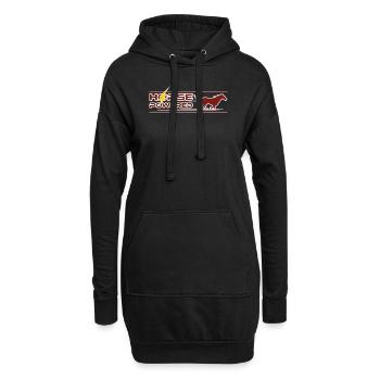 La force des chevaux - Sweat-shirt à capuche long Femme - noir - Devant