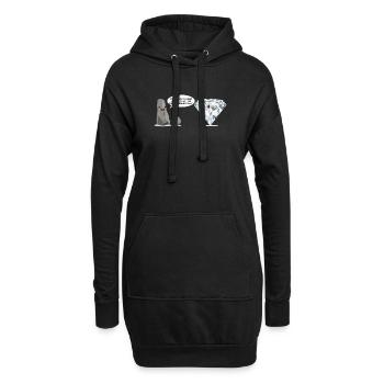 Géologue Cadeau Géologie Diamant Pierre Opal Fan - Sweat-shirt à capuche long Femme - noir - Devant