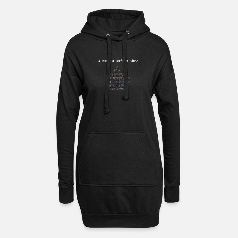 Computer Scientist Coffee Programming Computer Science - Hoodie Dress - black