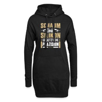Schaum und Silikon ersetzt die Präzision - Hoodie-Kleid - Schwarz - Vorne