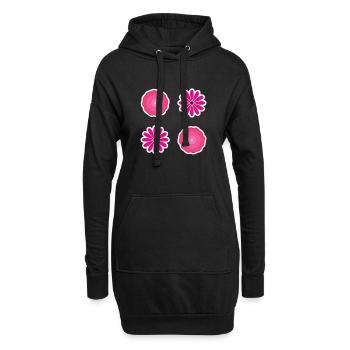 Bavoir Flower Pack Rose - Sweat-shirt à capuche long Femme - noir - Devant