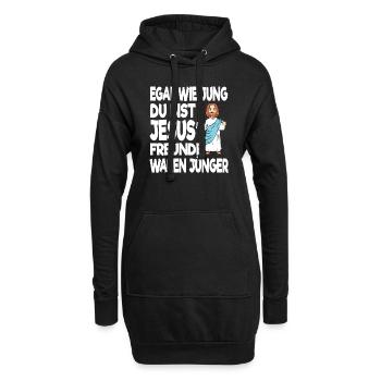 Lustiges Jesus Geschenk Egal Wie Alt Du Bist Jesus - Hoodie-Kleid - Schwarz - Vorne