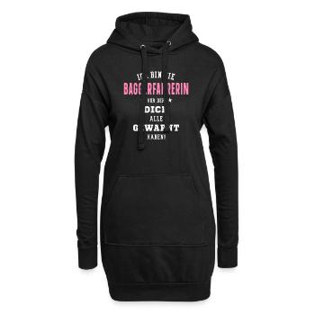 Baggerfahrerin lustiger Spruch Geschenk Geburtstag - Hoodie-Kleid - Schwarz - Vorne
