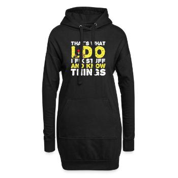 Lustiger Elektriker Gesellen-Elektriker - Hoodie-Kleid - Schwarz - Vorne