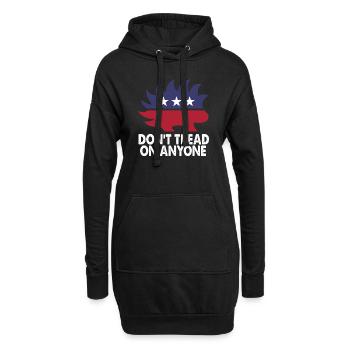 Ne marchez sur personne Humour libertaire Porcupine F - Sweat-shirt à capuche long Femme - noir - Devant