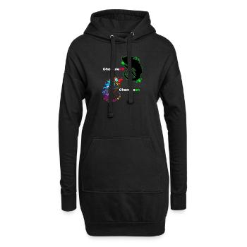 Caméléons - Sweat-shirt à capuche long Femme - noir - Devant
