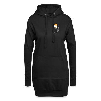Hamster - Hoodie-Kleid - Schwarz - Vorne