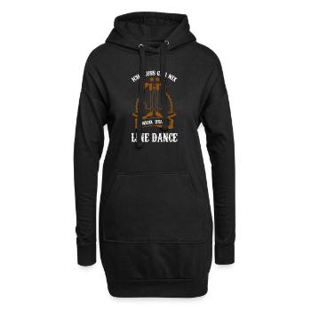 Linedance Western Line Dance Partner Tanz Fan - Hoodie-Kleid - Schwarz - Vorne