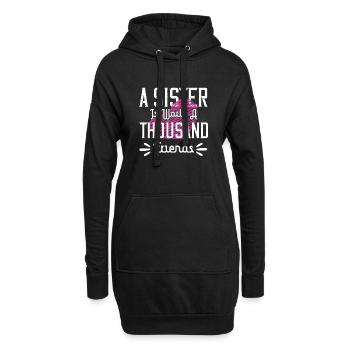 Eine Schwester ist tausend Freunde wert - Hoodie-Kleid - Schwarz - Vorne