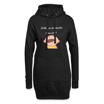 Schlaflose Nächte Schlafmangel wenig Schlaf Baby - Hoodie-Kleid - Schwarz - Vorne