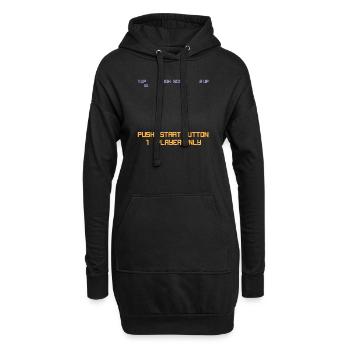 Retro-Arcade-Spiel - Hoodie-Kleid - Schwarz - Vorne