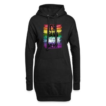 Ich kann (nicht) mehr Motivation - Hoodie-Kleid - Schwarz - Vorne