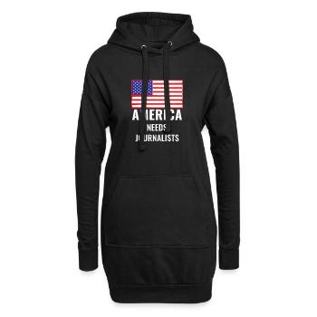 Amerika Braucht Journalisten Shirt Redefreiheit - Hoodie-Kleid - Schwarz - Vorne