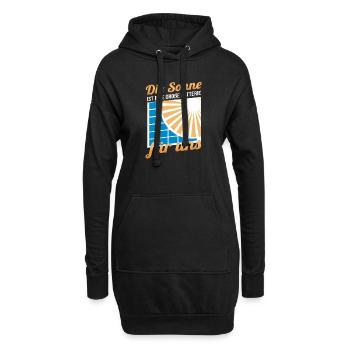 Solarenergie Sonnenstrom Solarstrom Photovoltaik - Hoodie-Kleid - Schwarz - Vorne