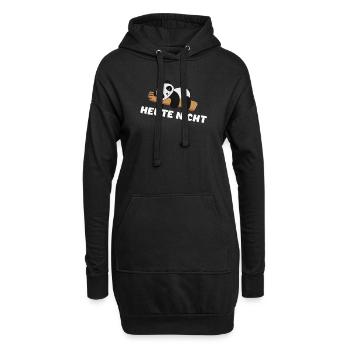 Lustiges Panda Motiv - Panda ist müde - Heute - Hoodie-Kleid - Schwarz - Vorne