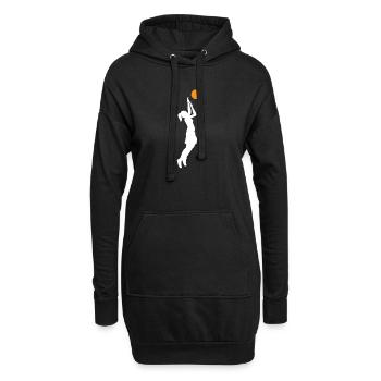 Basketball Girl Gift Love BBall Cadeaux d'entraîneur de joueur - Sweat-shirt à capuche long Femme - noir - Devant