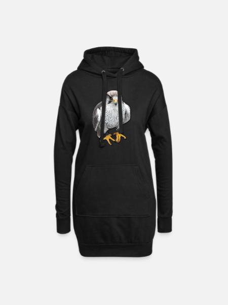Vogeltier Greifvogel Krallen - Hoodie-Kleid - Schwarz