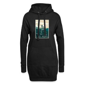 Cyclist mountain bike mountains nature cycling - Hoodie Dress - black - Front