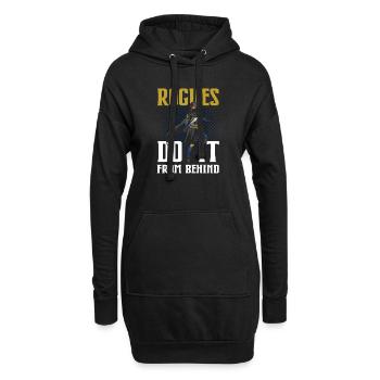 Tabletop Gaming Rogues Do It From Behind RPG Role - Hoodie-Kleid - Schwarz - Vorne
