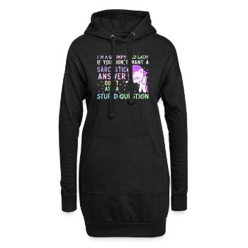 Einhorn Weihnachts Xmas Geschenkidee Süß witzig - Hoodie-Kleid - Schwarz - Vorne