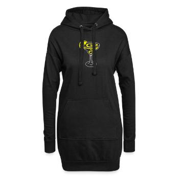 Conception de cocktail au citron Margarita pour les fans de tequila - Sweat-shirt à capuche long Femme - noir - Devant
