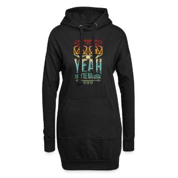 RPG Gamer Retro RPG Dice Dice D20 - Sweat-shirt à capuche long Femme - noir - Devant