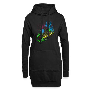 Badminton Splash Federball - Sweat-shirt à capuche long Femme - noir - Devant