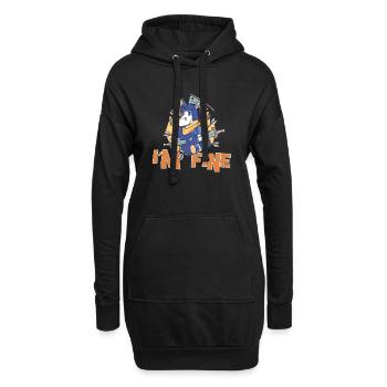 Pferderitter - Hoodie-Kleid - Schwarz - Vorne