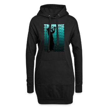 Trombones - Sweat-shirt à capuche long Femme - noir - Devant