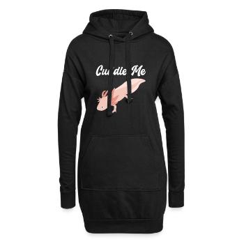 Aquarium Axolotl Lurch Amphibian Water Cuddle me - Sweat-shirt à capuche long Femme - noir - Devant