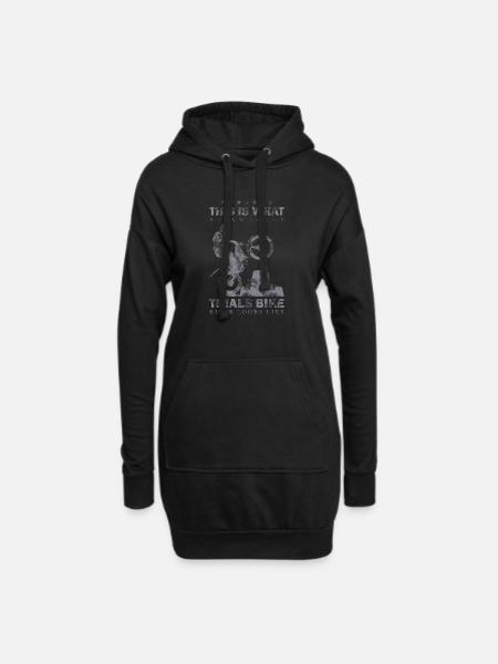 So sieht ein großartiger Trial Fahrer aus Motorrad - Hoodie-Kleid - Schwarz