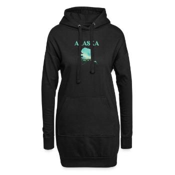 Alaska Landschaftsdesign für Alaska-Liebhaber - Hoodie-Kleid - Schwarz - Vorne