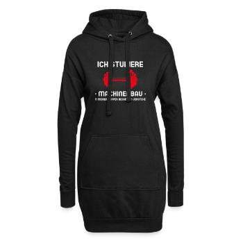 Maschinenbau Student Studium Geschenk - Hoodie-Kleid - Schwarz - Vorne