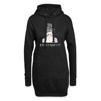 Katastrophe Frauen Vintage Retro Ernsthaft - Hoodie-Kleid - Schwarz - Vorne