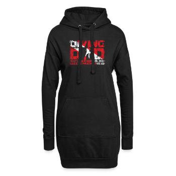 Diving Dad Lustiges Taucher Geschenk Papa Vatertag - Hoodie-Kleid - Schwarz - Vorne