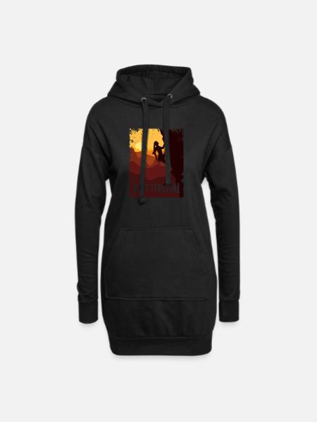 Escalade escalade fille alpiniste - Sweat-shirt à capuche long Femme - noir