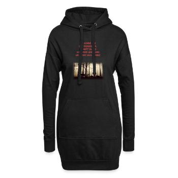 Ich komme aus dem Erzgebirge. Sei nett zu mir! - Hoodie-Kleid - Schwarz - Vorne
