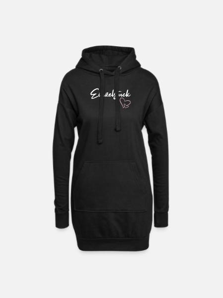 Einzelstück Herzen Trendy Cool Stylish Mädchen - Hoodie-Kleid - Schwarz