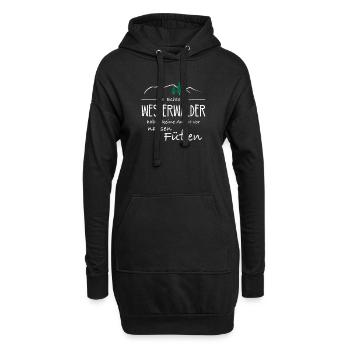 Westerwald Pfalz Wandern Koblenz Geschenkidee - Hoodie-Kleid - Schwarz - Vorne