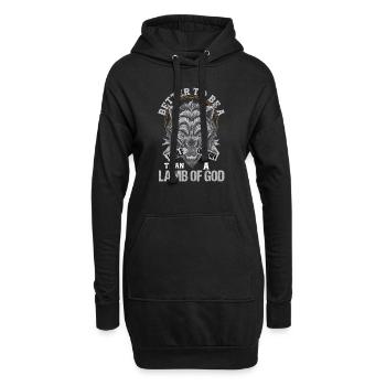 Wikinger Wölfe Odin Walhalla Wolf Skandinavien - Hoodie-Kleid - Schwarz - Vorne
